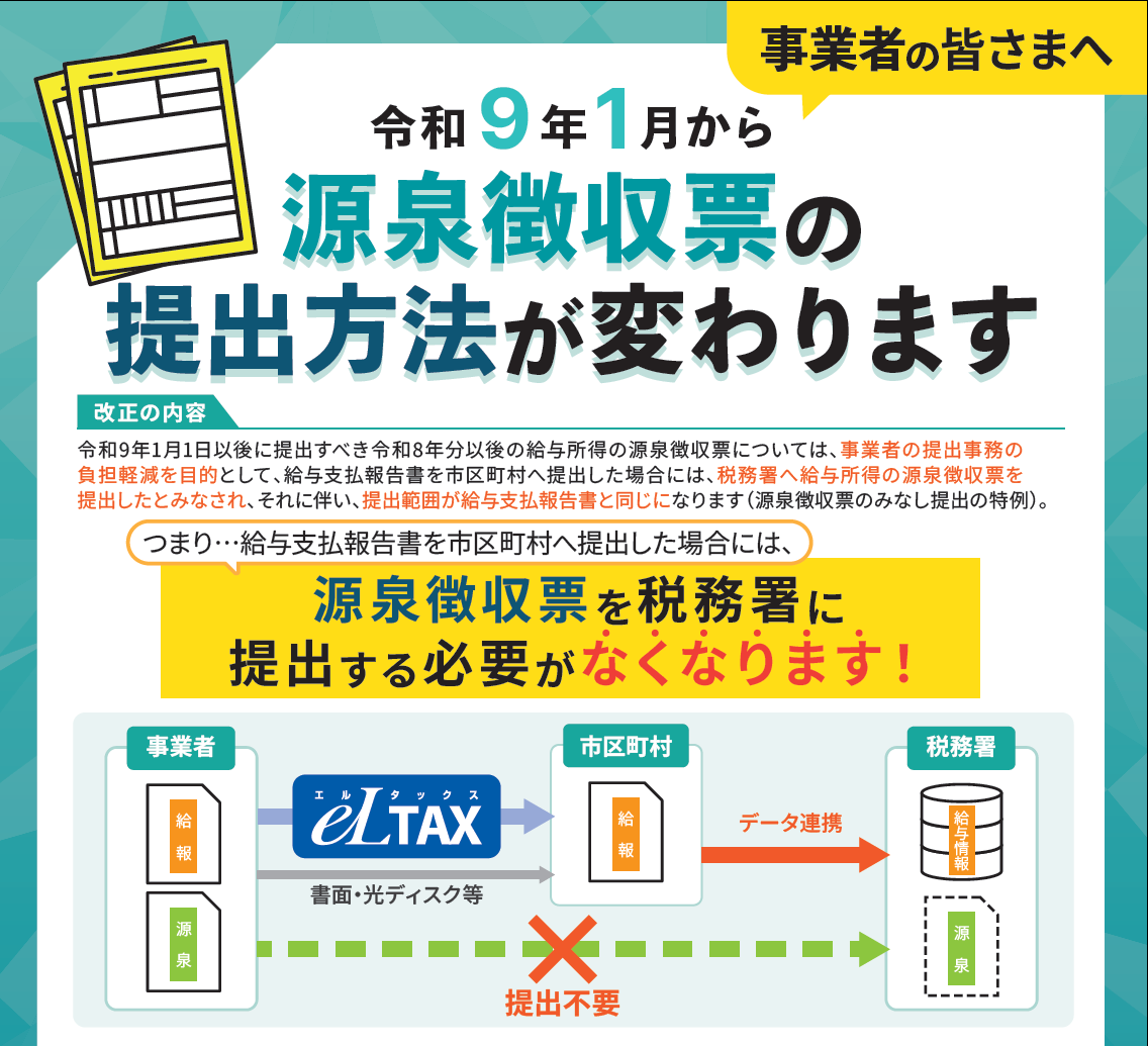 源泉徴収票のみなし提出の特例